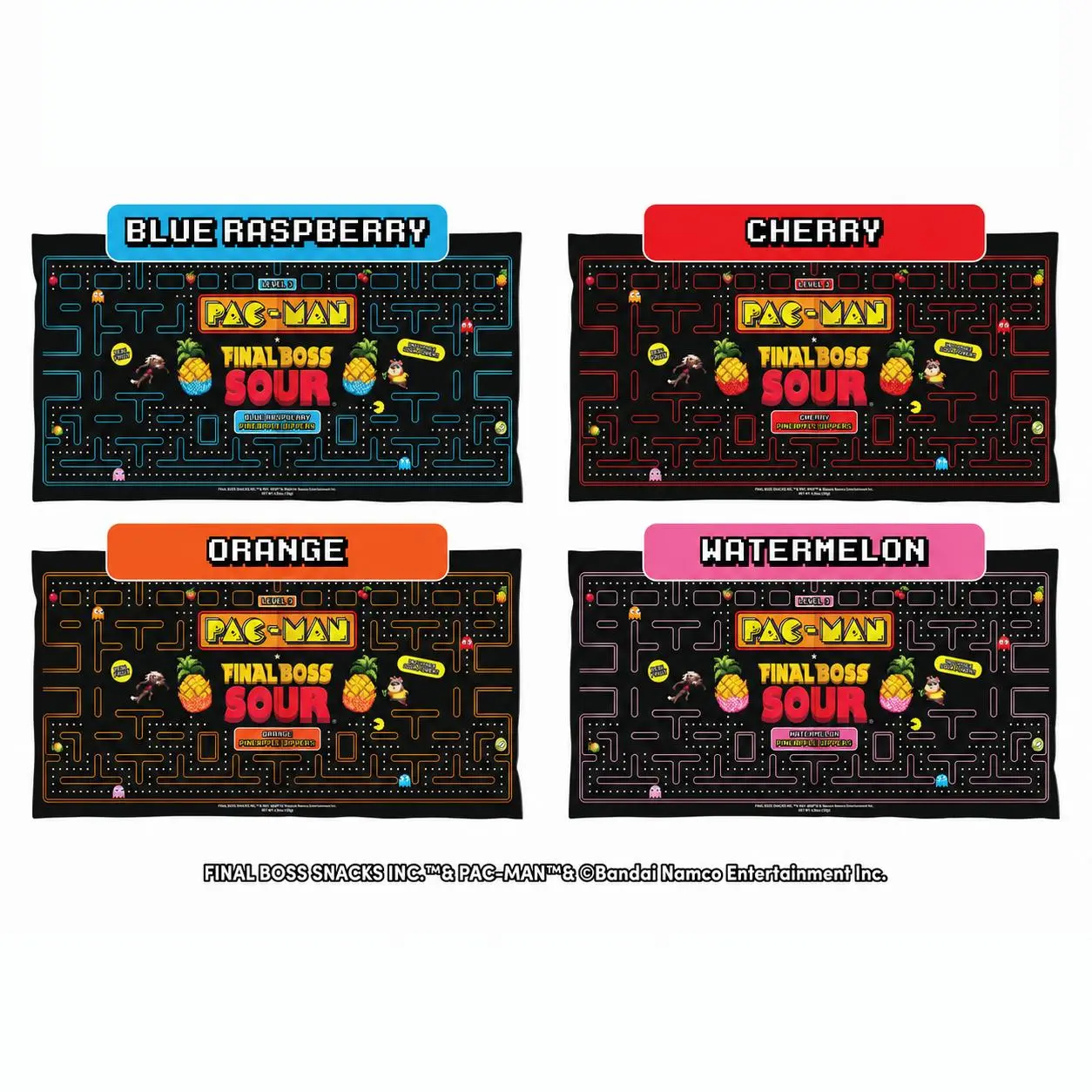 Pacman x Final Boss Sour: Pineapple Dippers (1 or 4 Pack) Extreme Sour Candy Sour Watermelon Flavor Pacman x Final Boss Sour: Pineapple Dippers (1 or 4 Pack) Extreme Sour Candy Sour Watermelon Flavor
