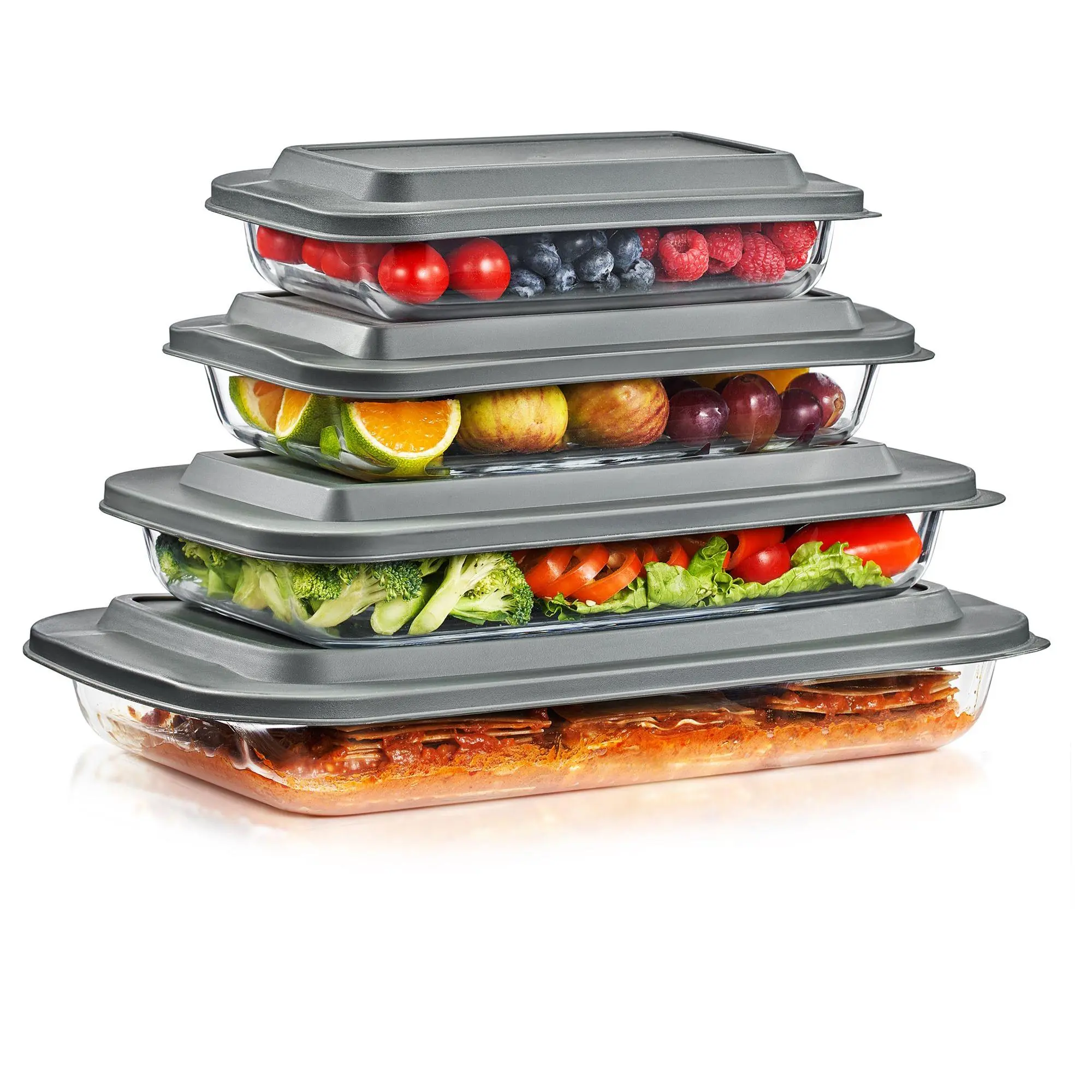 Sorbus Deep Glass Baking Dish Set with Lids (8-Piece) Sorbus Deep Glass Baking Dish Set with Lids (8-Piece)
