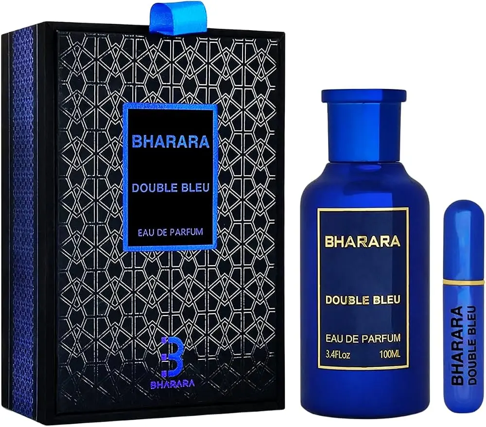 Bharara | Double Bleu | Men's Fragrance | 100ML - 3.4 OZ | Eau De Parfum | Pineapple- Lemon, and Bergamot
