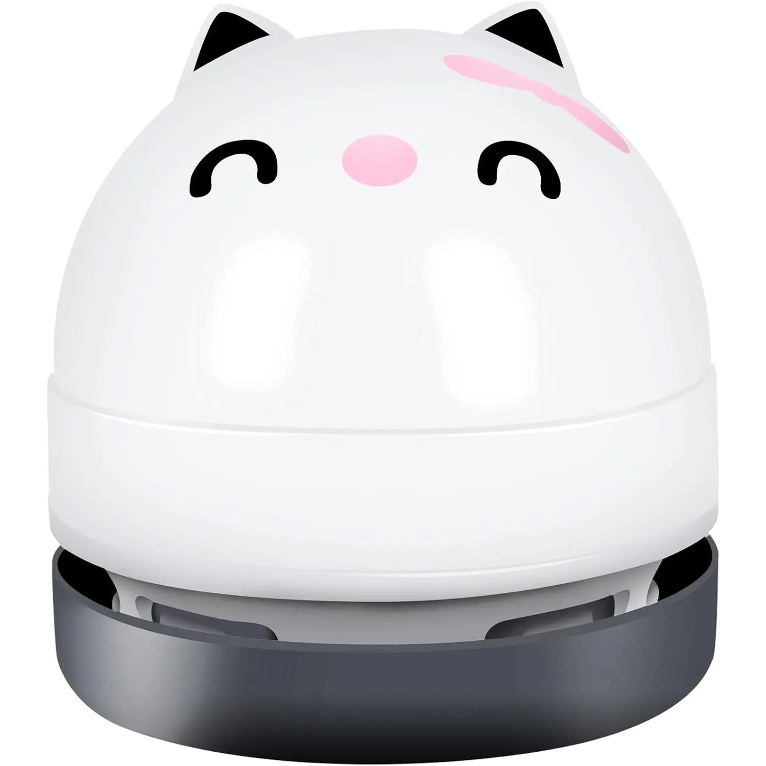 Mini Desktop Vacuum Cleaner, Portable USB Vacuum Cleaner for Desk Mini Cute Cartoon Desktop Vacuum for Cleaning Eraser Crumbs, Dust, Crumbs, Computer, Keyboard and Car (White)