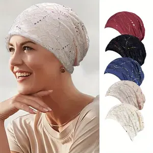 5 Pieces Spring Summer Women's Slouchy Beanie, Soft Breathable Cap, Versatile Slouchy Skull Cap