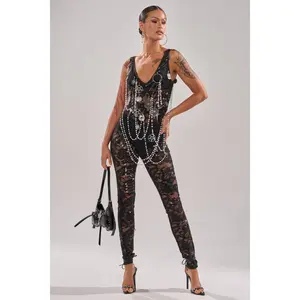 BABY I AM THE PARTY LACE JUMPSUIT