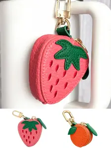 Cute Fruit Bag Charms, Bag Pendant for Handbags and Backpacks, Y2K PU Leather Keychain, Trendy Cutecore Aesthetic Accessories