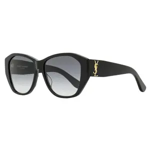 Saint Laurent Butterfly Monogram Sunglasses SL M8 001 Black 56mm