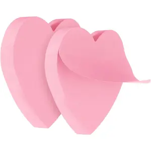 2 Pack Heart Sticky Notes 7 * 7cm Paper Sticky Notes Heart Shaped Self-Stick Blank Book Tabs Paper Markers Stickys Note Pad Index Sticker for Office  Notebook