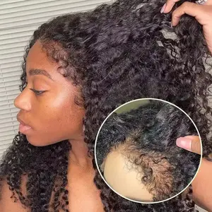 KEIYET Hair Afro Kinky Curly Wigs With 4C Edges 13x6 Lace Frontal Wig 180% Density Lace Front Wigs For Women Pre Plucked Baby Hair