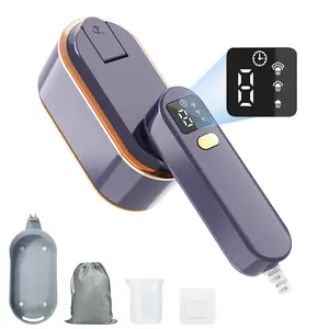 Handheld Clothes Steamer, The Perfect Gift for Travelers & College Students, 1200W Portable Steamer Iron with LCD Display, Fast Heat Up for Wrinkle Free Dress Shirts, Home Use