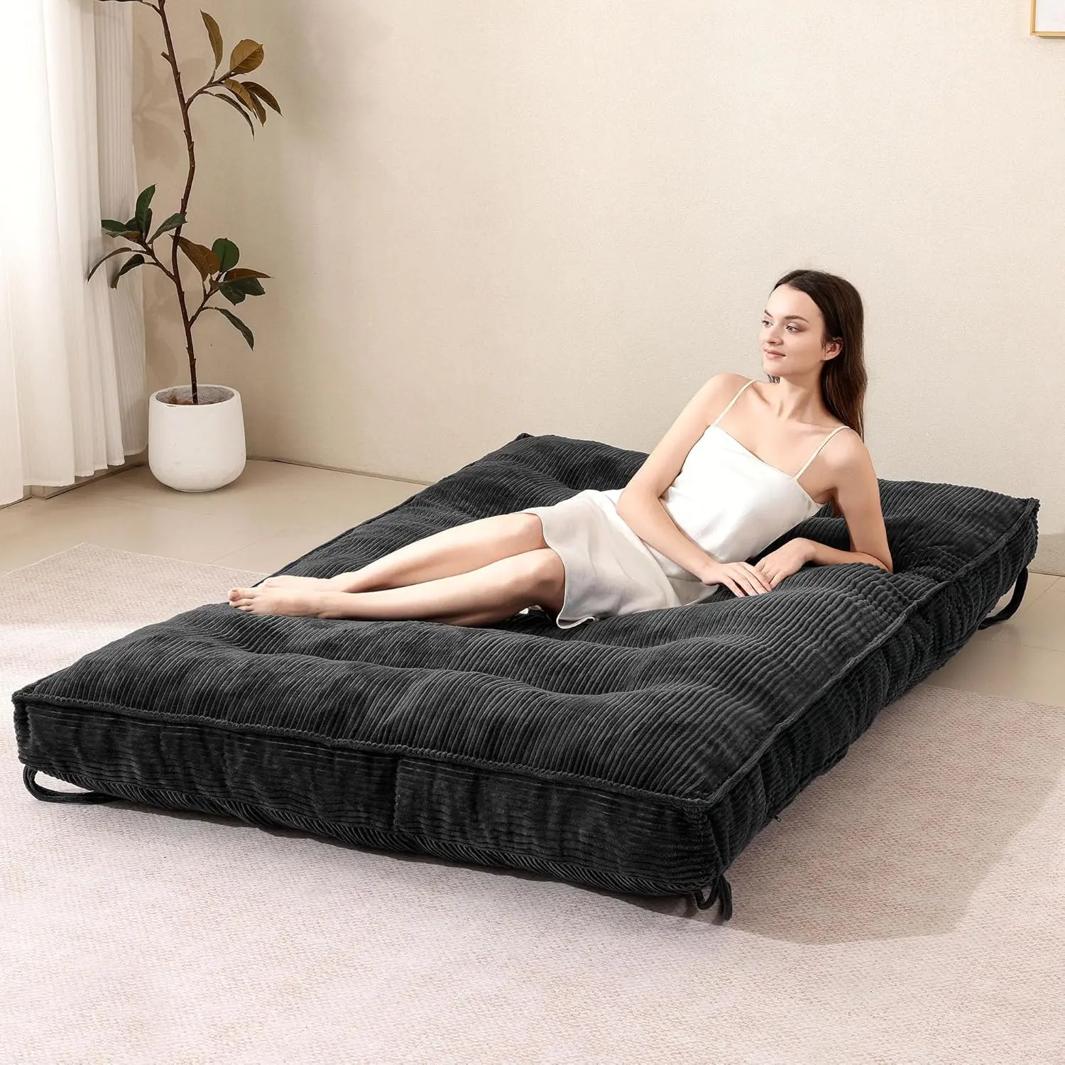 Winzoo 8 Inch Futon Mattress Full Size Extra Thick Futon Sofa Bed Upgraded Japanese Floor Mattress Floor Futons Mattress for Adults Foldable Japanese Futon Mattress 8"Black Durable Memory Foam mattresses full size mattress queen size mattress tiktokshopsp