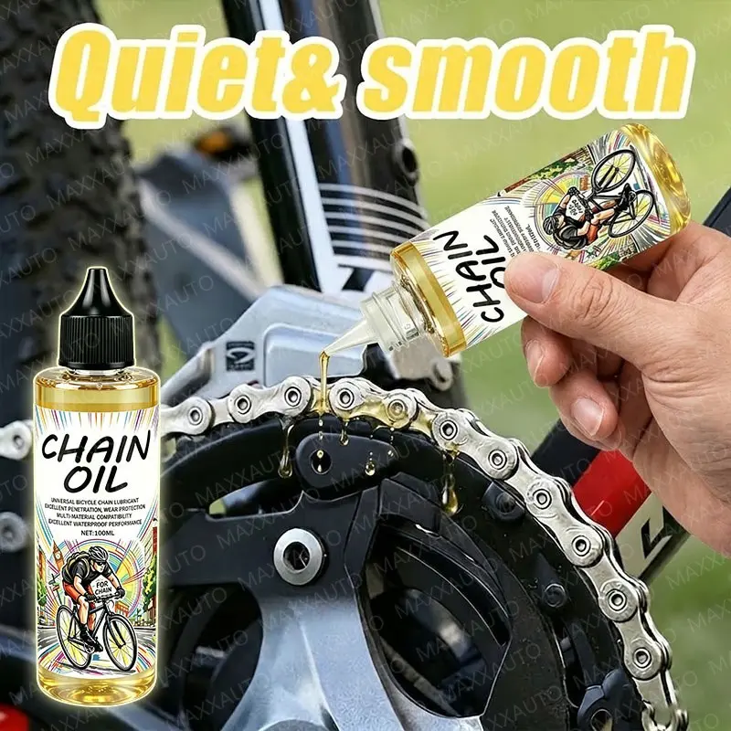 Bike Chain Oil Lubrication Instant Penetration, Quiet, Smooth, Waterproof Rustproof for Bicycle Motorcycle Mountain/Road Bikes Long-Lasting Protection