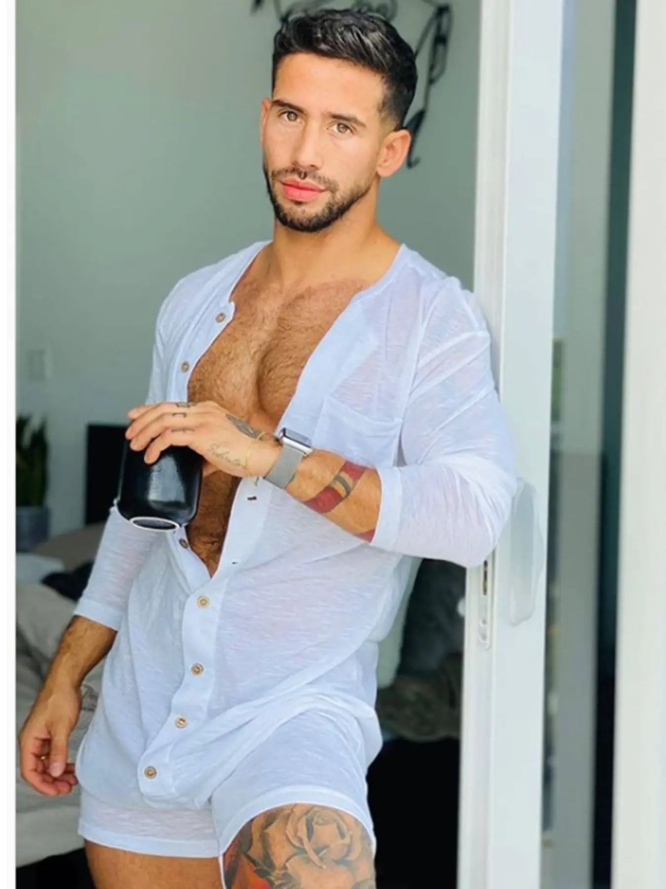 Pure Color Tight-Fit Romper, New European and American Style Home Wear Loungewear, Long Sleeve One-Piece, Comfortable, Soft and Stylish, Fashion