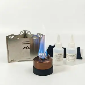 Upgraded Dual Burner Alcohol Stove Portable Self Pressurized Camping Stove for Backpacking Hiking Survival Gear High Efficiency Outdoor Cooking Equipment Great Gift for Men