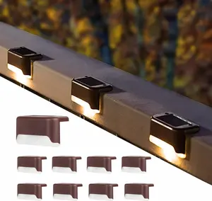 16-Pack Solar Deck Lights - Warm White LED Step Lights, Waterproof Outdoor Lighting for Stairs, Fence, Yard, Patio & Pathway