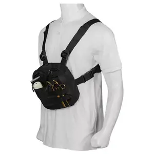 Regale Professional Barber Scissor Clippers and Tools Chest Rig black Harness