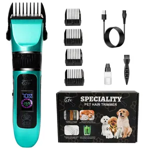 Tife Rechargeable Pet Hair Trimmer Complete Kit - Cordless, Quiet, Waterproof, Portable Clippers for Cats & Dogs, Thick Hair Grooming Accessories Tool,summervibes