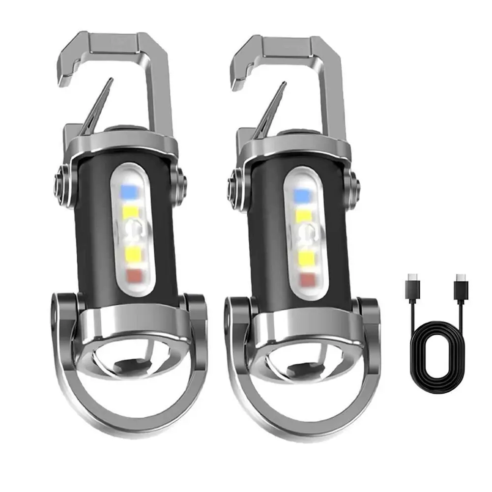 Bright Keychain Flashlight, Mini Keychain Flashlight,7 Main Light Modes, , High Lumen Flashlight, Key Ring Pendant Led Flashlight for Outdoor Camping Hiking, Search & Rescue