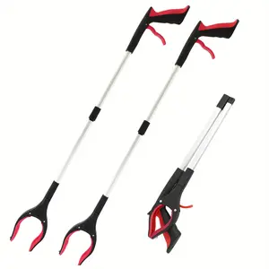 1 pc 32 Inch Grabber Reacher Reaching Tool - Foldable Lightweight & Ergonomic Design - Perfect for Seniors, Elderly Assistance, Household Cleaning & Trash Disposal