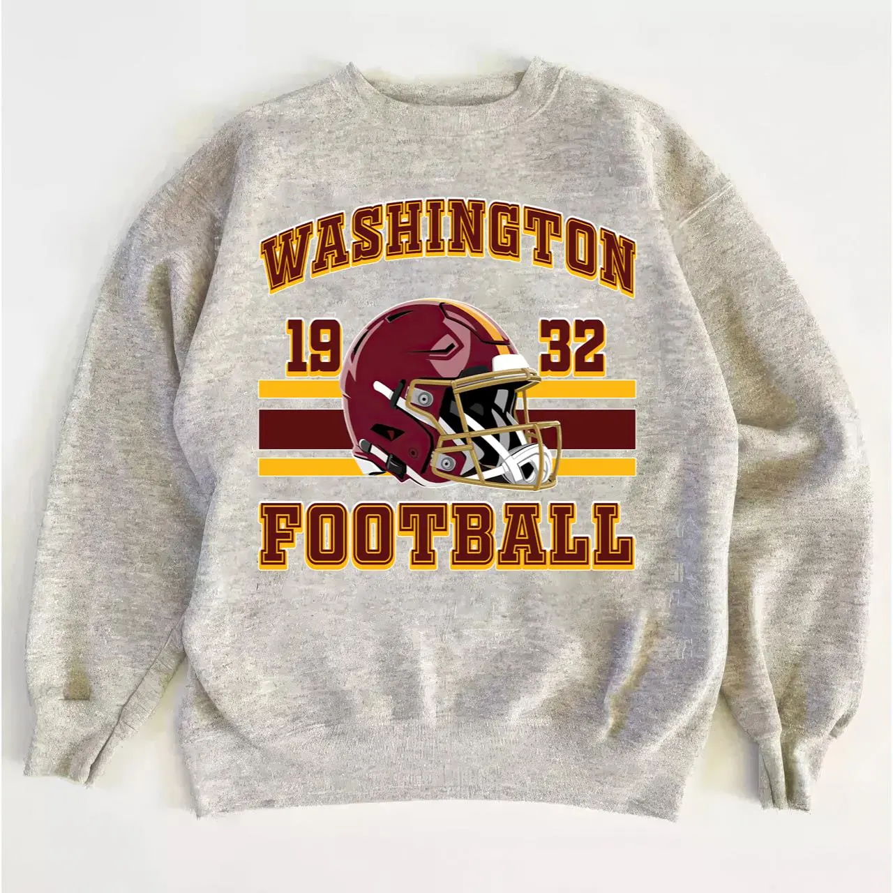 Commanders Retro Football Sweatshirt, Vintage Crewneck Game Day Fan Apparel