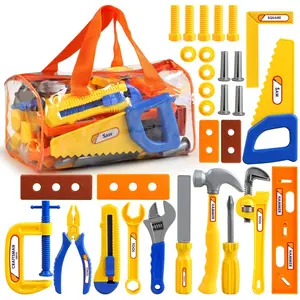 Simulated Large Children's Screwdriver Repair and Storage Toolbox Toy, Boys' Playhouse Pretend Play Set