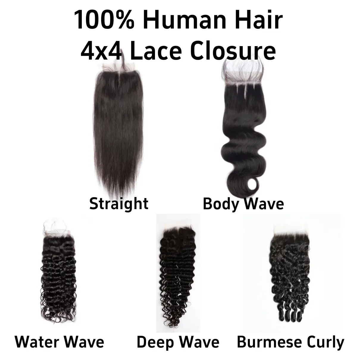 Human Hair 4x4/5x5 Lace Closure or 13x4 Lace Frontal Straight/Body Wave/Water Wave/Deep Wave/Burmese Curly/Yaki Straight Nature Black Brazilian Hair Sew In Quick Luxury Salon Salon Quality No Shedding Tangle-Free Glossy Hairbundles summerwins Body Wave Ha