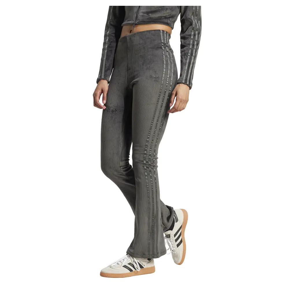 adidas Womens Rib Flared Leggings Casual - Grey