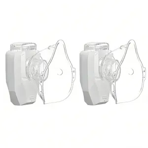 2PCS Portable Nebulizer  with 400mA LithiumBattery for Adults & Kids ,  Home Nebulizer, Rechargeable Mesh Nebulizer, Includes Face Mask and Mouthpiece, Features a Compact and Self-Cleaning Design, Suitable for Home Use, Travel, Respiratory Assistance