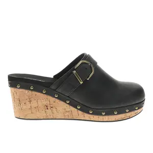 Corkys Womens Who Knew Studded Slip On Clogs Casual - Black