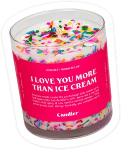 I LOVE YOU MORE THAN ICE CREAM CANDLE