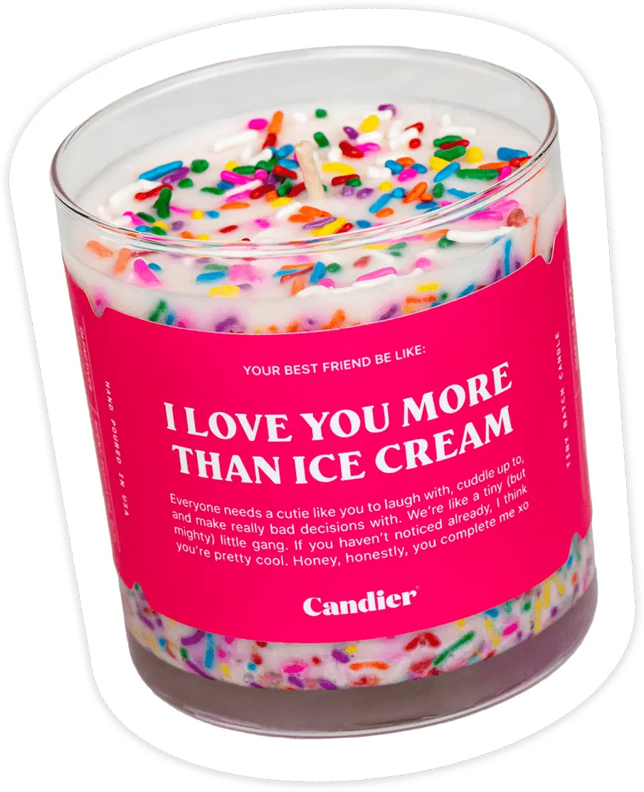 I Love You More Than Ice Cream Candle