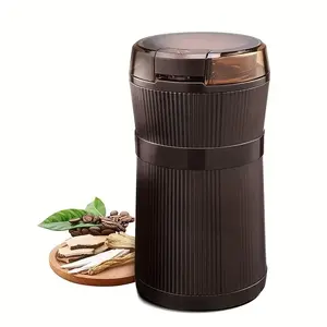 Mini Portable Electric Coffee Grinder, 200 W Powerful Spice Grinder, Grain Mills, up to 50 g/6 Cup, Stainless Steel Blades