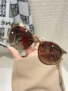 Elegant Round Women's Sunglasses, Perfect for Vacation, Music Festivals, Casual Activities, Stylish Ladies' Sun Glasses, Trendy Casual Sunglasses