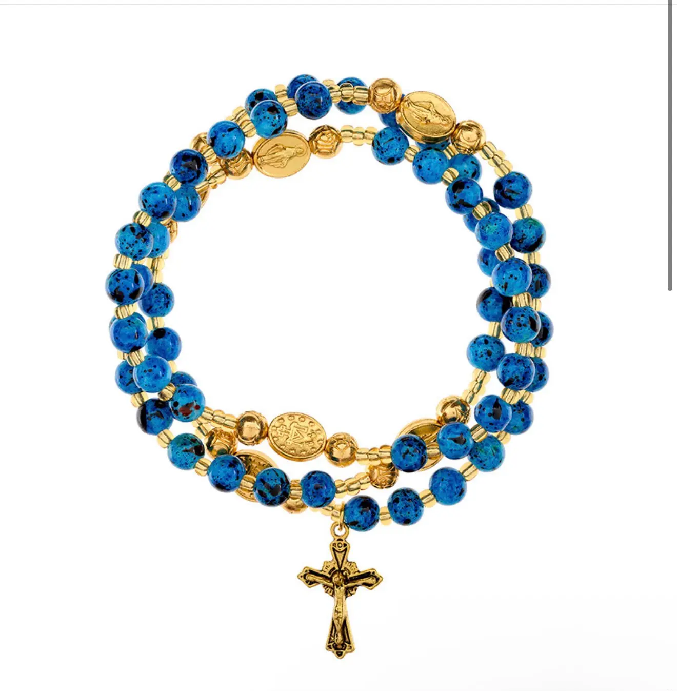 MIRACULOUS BLUE WRAP MARBLE BRACELET