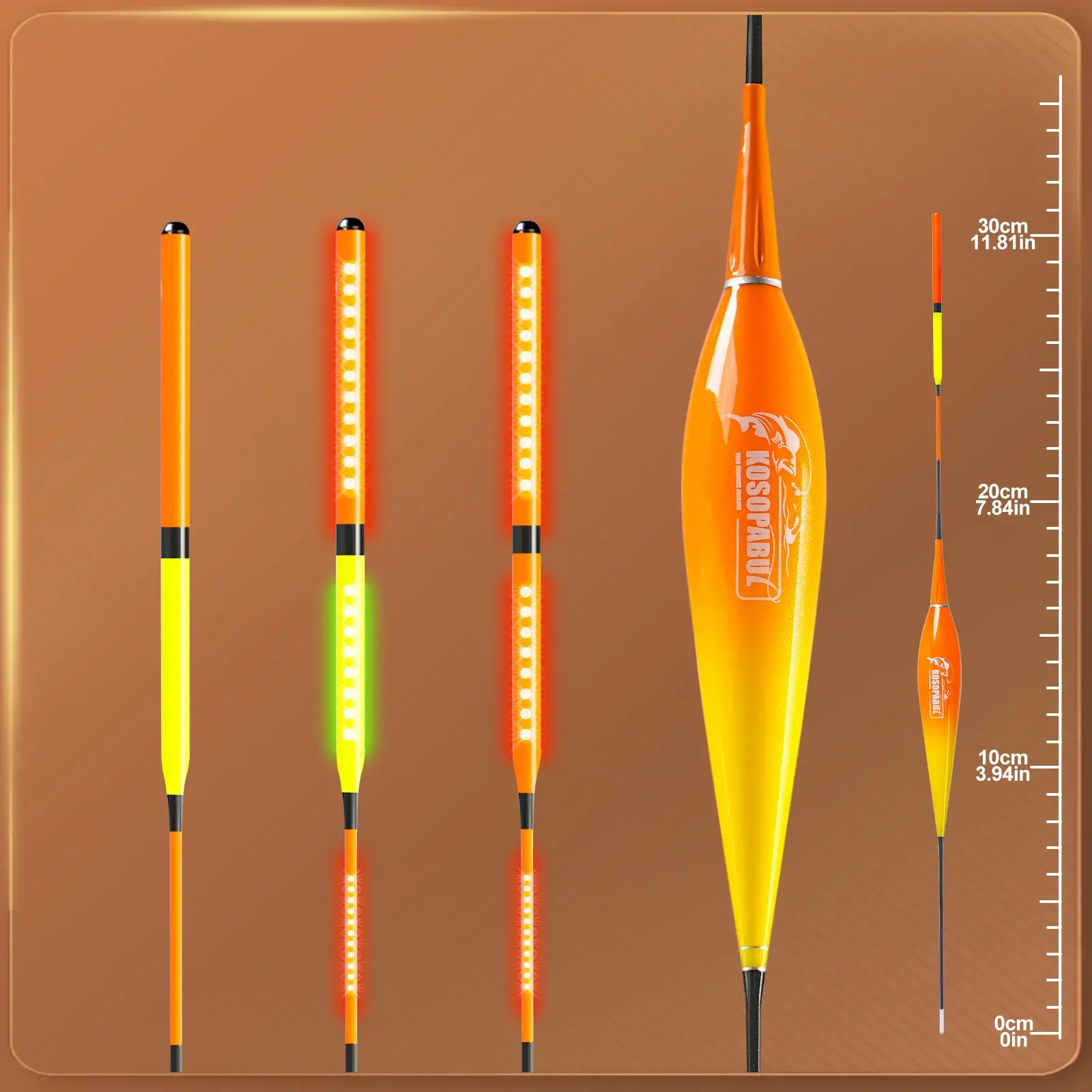 4g Smart LED Fishing Bobber with Gravity Bite Indicator, Day & Night Fishing Float, Wind Resistant, Carbon Fiber Float, CR425 Replaceable Battery
