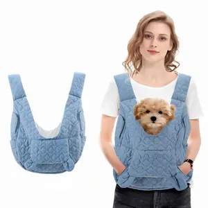[Pet Backpack] Durable Polyester Adjustable Front-Facing Animal Carrier Pet Backpack for Small & Medium Dogs, Cats, Rabbits | Machine Washable & Quilted Design, Removable Safety Harness, Buckled Strap System