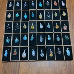 Crystal Wire Wrap Necklaces - Assorted stones for Unique Jewelry Collection