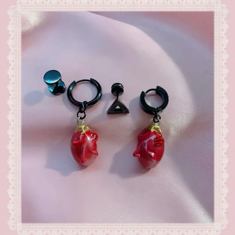 Berserk Griffith Behelit Visual Kei Vkei Jfashion Gothic Street Fashion Anime Manga Unisex Earrings