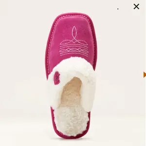 Jackie Square Toe Slippers (Berry Pink) with Fur Coating, Soft Material, Ideal for Girls and Women