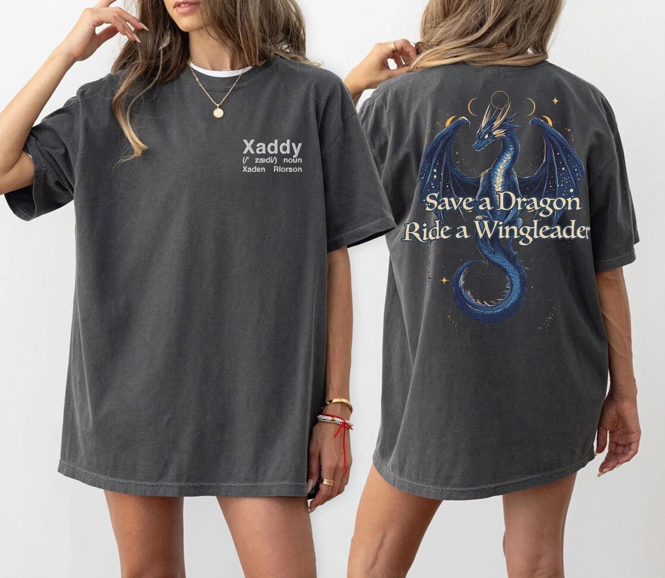 Xaddy TShirt, A Wingleader TShirt, Embroidered Fantasy Bookish TShirt