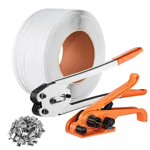 VEVOR Banding Strapping Kit with Strapping Tensioner Tool, TikTokShopBlackFriday, Banding Sealer Tool, 3280 ft Length PP Band, 1000 Metal Seals, Pallet Packaging Strapping Banding Kit Banding Packaging Strapping for Packing