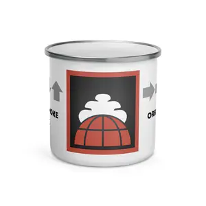 Orbital Smoke Strike Stratagem 12oz Enamel Mug (Helldivers Inspired)