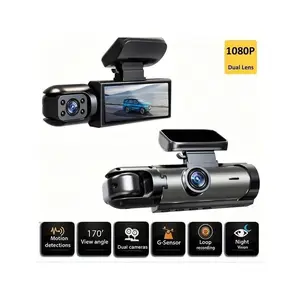 1080P Dual Camera Dash Cam For Cars With IR Night Vision, Loop Recording, And Wide Angle Lens - 3.16 Inch IPS Screen, Wide Angle Car DVR Camera Dual Lens Car Dashboard Video Cam