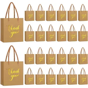 30 count Mini  Bag with Handle 4 x 2.75 x 4.5'' Small Thank You Bag Foil Paper Tote for Wedding  Shower Birthday Graduation and Mother's Day Party Favors( Color/)