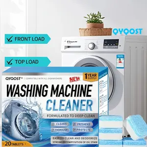 8/20pcs Washing Machine Cleaner Tablets, Washer Tablets for Front Load, Top Load & HE Washers, Multi-Use as Dishwasher Cleaner & Deodorizer Tablets