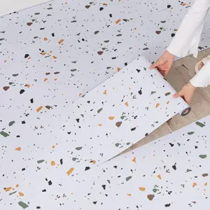 Wood Grain Pattern Wall Sticker, Wall Decal, 1 Roll Colorful Simple Self Adhesive Wall Floor Sticker, Decorative Sticker for Home Living Room Bedroom Bathroom