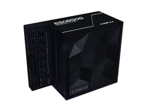 Lian Li Edge Series - 850W Full Modular Power Supply - Gold - ATX 3.1 - PCIE 5.1 Support - 12V-2x6 Connector - L-Shape Design for Dual Chamer Case - Without USB/Fan Hub -Black -- EG0850G Black