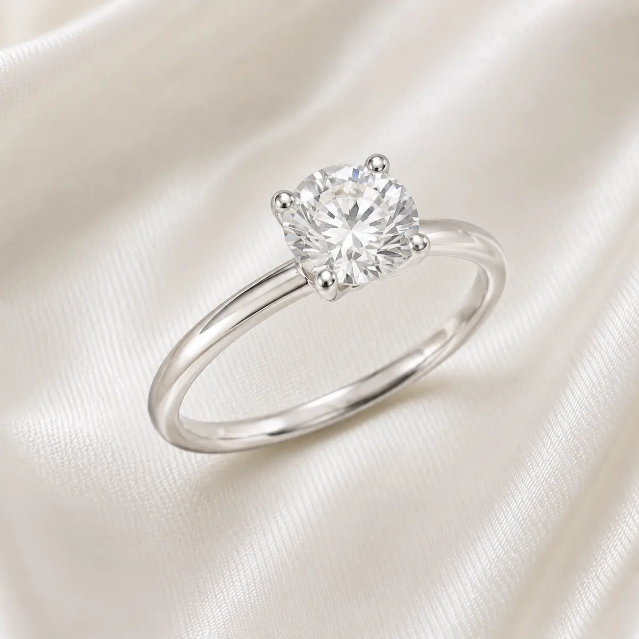Solitaire Round Brilliant Engagement Ring