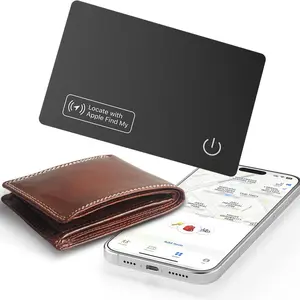 Ultra Thin Wallet Tracker Card Smart Bluetooth GPS Tracker Alternative Works with Apple Find My App Ideal for Wallet Luggage and Keys with Long Battery Life and IP68 Waterproof Protection (iOS Only)