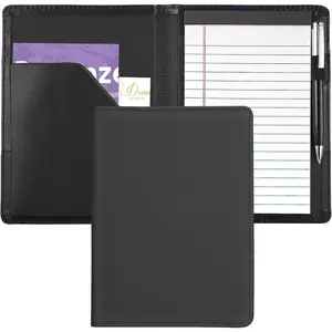 Padfolio/Portfolio Binder, Mini Padfolio Portfolio Binder 5 x 8 Legal Writing Pad, A5 Document Organizer Folder for Men Women,Classic Black.