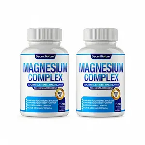 Limited time sale, Nutrition Magnesium Complex 7 ElementalSources Men Women Bone Muscle Sleep ImmuneSupport Nature Decent Fitness Dietary SupplementMalate Taurate Chelated for Easy Absorption for BonesMuscle Recovery Energy 1000mg 90 Capsules