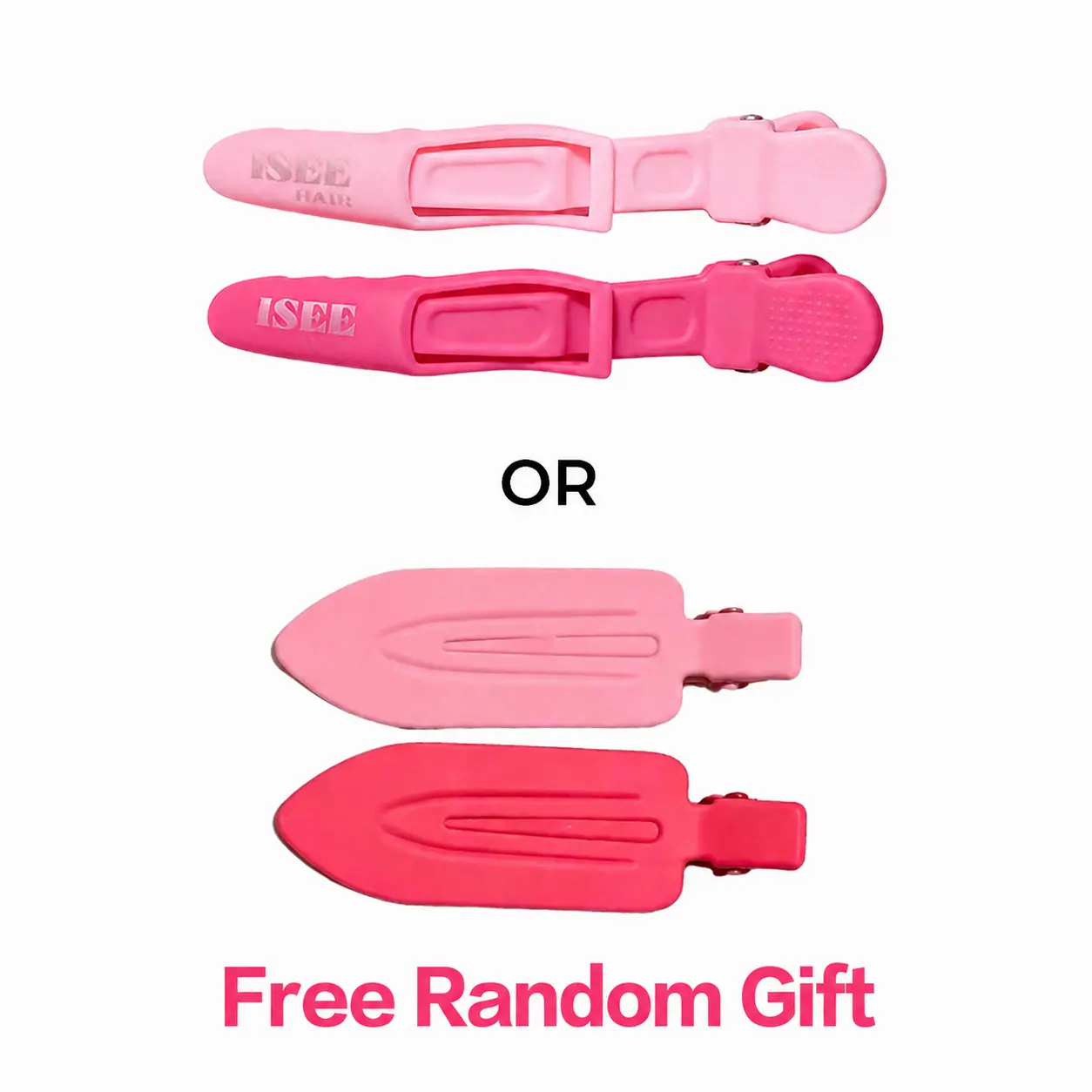 ISEE HAIR Free Random Gift – Professional Hair Sectioning Clips Set (2 Styles Available), Salon-Grade Non-Slip Styling Hair Clips for Braiding, Wig Installation & Hair Styling Tools#TikTokShopFallDealsForYou