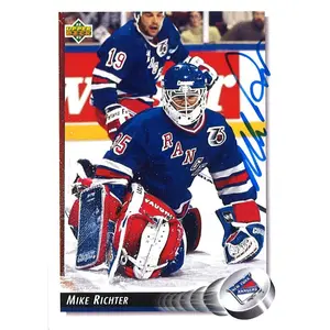 Mike Richter New York Rangers Autographed 1992-1993 Upper Deck (#145) Hockey Card (CX Auth)